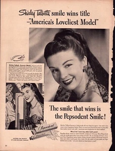 Pubblicità vintage 1949 rivista orig dentifricio pepsodent sorriso vince il più bello d'America - Foto 1 di 1