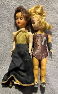 2 muñecas vintage como están - rotas, incompletas, sucias para piezas - Imagen 1 de 7