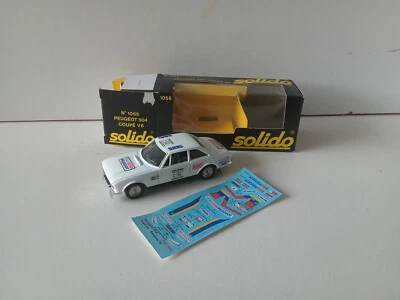 SOLIDO  1/43 #1055 PEUGEOT 504 COUPE V6 RALLYE+ DECALCS BON ETAT EN BOITE  ar - Photo 1/4