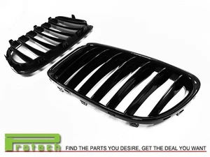 Glossy Black Front Grille Cover Trim For BMW X1 E84 2010 2011 2012 2013 2014 - Picture 1 of 3