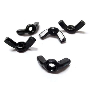 5er-Pack - Schwarz M4 Tattoo Schraubstock Flügelmuttern 4 mm - UK - Bild 1 von 4