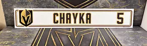 Vegas Golden Knights Daniil Chayka #5 spogliatoio targhetta argento cavalieri - Foto 1 di 5