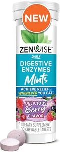 ZenWise Chewable Digestive Enzymes with Bromelain - Multi Enzymes for Gut Health - Picture 1 of 5