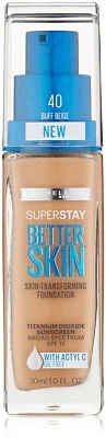 Maybelline New York Superstay Better Skin Foundation, Buff Beige, 1 Fluid Ounce - Image 1 of 2