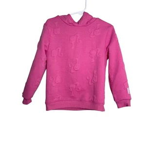 Barbie Sweatshirt Girl's 4T Toddler Pink Hoodie 3D Pullover - Picture 1 of 8