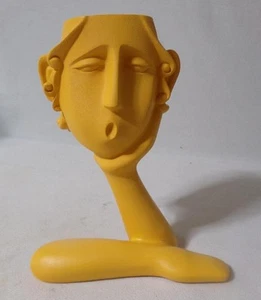 Mid Century Brutal Abstract Modern Head Vase Planter Sculpture - Picture 1 of 11