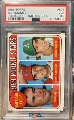 1969 Topps 597 Rollie Fingers RC PSA 3.5 - Image 1 of 2