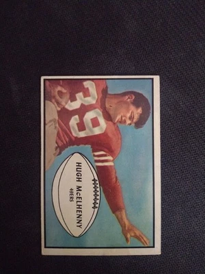 1953 Bowman #32 Hugh McElhenny San Francisco 49ers HOF No Creases Ex - Image 1 of 2