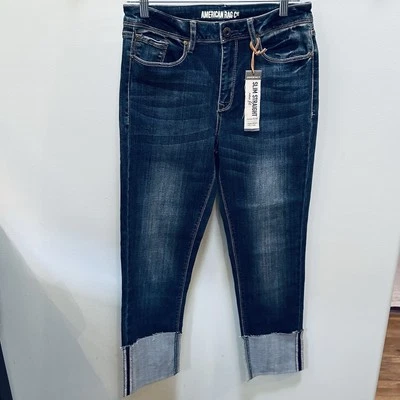 American Rag джинсы женщин высоты тонкий размер 9 прямой манжеты ноги синий джинсовой ткани с Ярлыками - Изображение 1 из 4