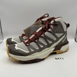 SALOMON Women's 9.5 X Ultra 360 Edge Mid Gore-Tex Taupe/Red 476986 - Picture 1 of 5