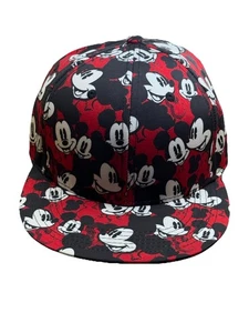 Mütze Kappe Disney Mickey Mouse Allover-Druck Druck Druck Druckknopflasche bestickt Zauber EUC Rarität - Bild 1 von 8