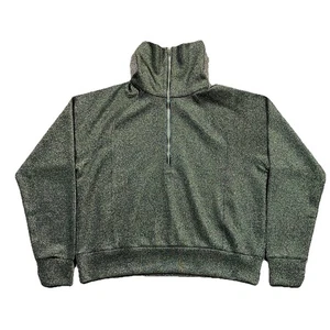 Spanx Metallic Gold Schwarz Half Zip Pullover Sweater Medium - Bild 1 von 6