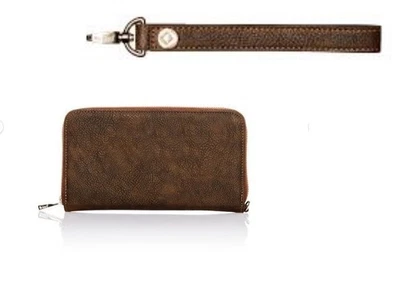 Thirty One 31 All About the Benjamins Zip Wallet Chestnut Wristlet Strap NWOT - Image 1 of 4