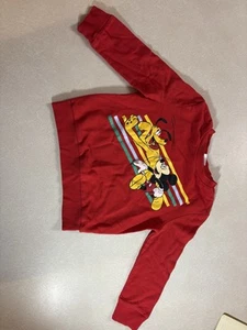 Boys vintage DISNEY JUNIOR Mickey Pluto red sweatshirt 4T top shirt - Picture 1 of 5