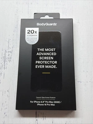 BodyGuardz Apex Ceramic Glass Screen Protector New! iPhone 17 Pro Max - Image 1 of 2