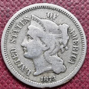 1873 Three Cent Piece Nickel 3c Better Grade #96849 - Picture 1 of 2