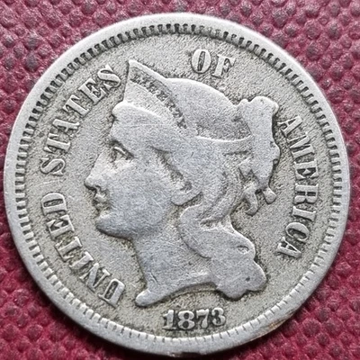 1873 Three Cent Piece Nickel 3c Better Grade #96849 - Image 1 of 2