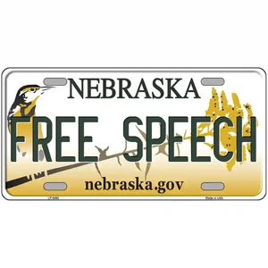 Meinungsfreiheit Nebraska Blechschild - Bild 1 von 1