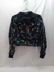 Adidas Girls Floral Track Jacket Full Zip Size Medium - Picture 1 of 14