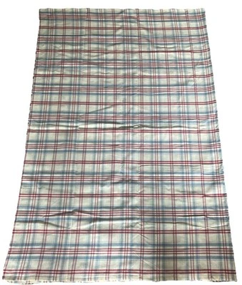 Waverly Garden Room Red White Blue Check Fabric Tablecloth 52” By 72” NWOT - Image 1 of 4