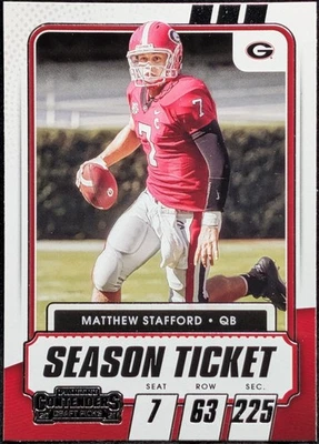 2021 Panini Contenders Draft Picks #9 Matthew Stafford Georgia Bulldogs - Image 1 of 2
