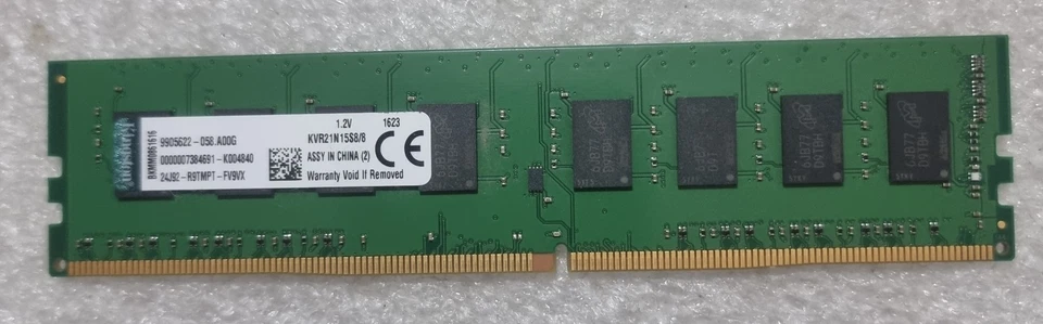 Kingston KVR21N15S8/8 8GB 1x8GB PC4-17000 2133MHz UDIMM Memory Ram DDR4 Pc - Image 1 of 1