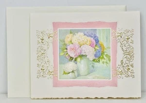 CAROL'S ROSE GARDEN Bouquet Note Card PETER MCGOWAN CAROL WILSON FINE ARTS - Picture 1 of 2