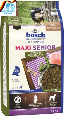 Bosch HPC Maxi Senior Mit Frischem Geflügel & Reis | Hundetrockenfutter Für Älte - Bild 1 von 4