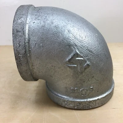  GALVNIZED 3" FNPT 90 DEGREE ELBOW2WE85  (NSF 61-4) - Image 1 of 4