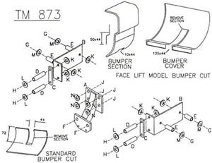 Barra de remolque de brida fija Towtrust para Mercedes Benz Clase M W163 SUV 1998 a 2005 - Imagen 1 de 8