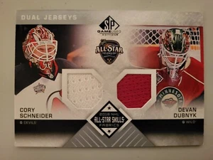 Cory Schneider/Devan Dubnyk 2016-17 SP Game Used All Star Skills Fabrics Dual... - Imagen 1 de 2