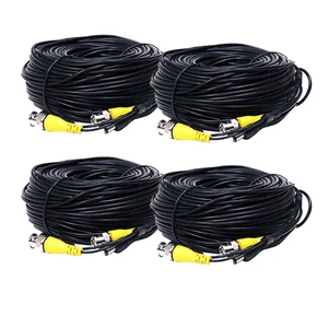4x 200ft Security Camera BNC Video Power Cable DVR CCTV Surveillance Wire Cord - Picture 1 of 3
