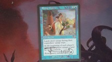 1X Rising Waters Nemesis NM/EX SIGNED MTG CARD