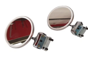 COPPIA SPECCHIETTI PIATTI 9,5 ATTACCO A MORSETTO MOD BRACCIO  CORTO  - Imagen 1 de 4