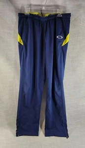 Oakley Hydrolix Mens Track Pants Size XL Dark Blue Training Running Ankle Zip - Picture 1 of 12