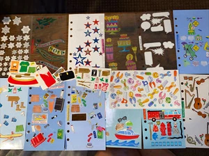 Stickopotamus Sticker Binder Sheets Vintage Travel Foil Stars Baby 14 Sheets - Picture 1 of 6