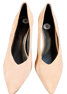 Rebecca Minkoff Women Size 9 Fuchsia Pink Suede Block Heel Shoe - Picture 1 of 10