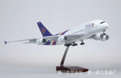 1/160 Thai Airways Airbus A380-800 Resin Aircraft Model (45cm) Plane Display Toy - Image 1 of 4