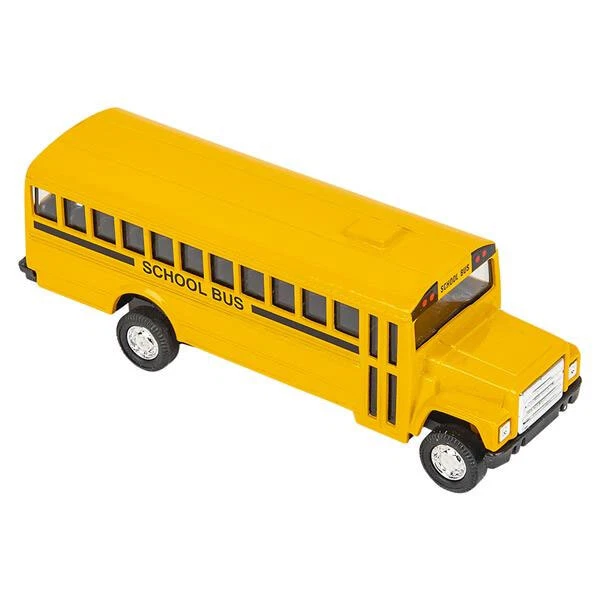 12 Pcs 5 Die Cast Classic Long Nose School Bus Pull Back Action