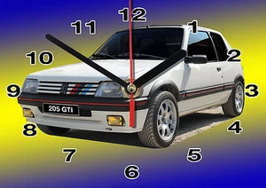 HORLOGE MURALE PEUGEOT 205 GTI -01M - Picture 1 of 1