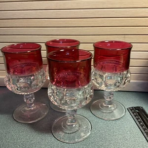 4 Vintage Tiffinfranciscan Kings Water Glasses - Picture 1 of 3