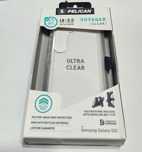 NEU durchsichtige Pelican Voyager Hülle mit Holster für Samsung Galaxy S23 - KLAR - Bild 1 von 4