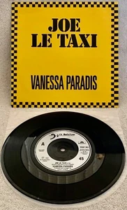 VANESSA PARADIS "JOE LE TAXI" ULTRA-RARE 1988 ORIGINAL FRENCH SINGLE-45 WITH PS! - Picture 1 of 2