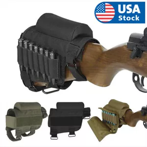 Tactical Rifle Butt Stock Cheek Rest Pad Left/Right Hand Ammo Carrier Pouch Bag - Picture 1 of 18