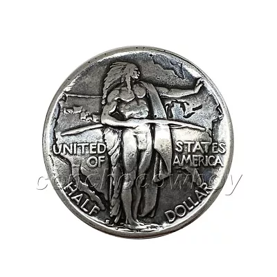 WESTERN TACK OREGON MEMORIAL INDIAN REPRODUCTION COIN CONCHO 1-1/4" screw back - Image 1 of 2