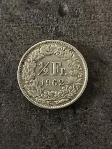 1/2 FRANC SUISSE ARGENT 1962 B BBERN / SWITZERLAND SILVER - Bild 1 von 2