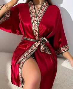 Floral Sexy Dressing Gown/Sleepwear & Robe - Picture 1 of 2