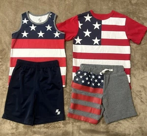 TCP 4th Of July Outfit Sz 5 Lot Place Sport American Flag Red White Blue Shorts - Picture 1 of 1