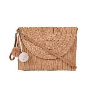 Summer Clutch Woven Purse Beach Bag Straw Bag Crossbody Bags with Adjustable - Picture 1 of 7