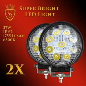 2X 27W LED Arbeitsscheinwerfer Offroad Scheinwerfer 12V 24V für Jeep SUV Bagger - Bild 1 von 5